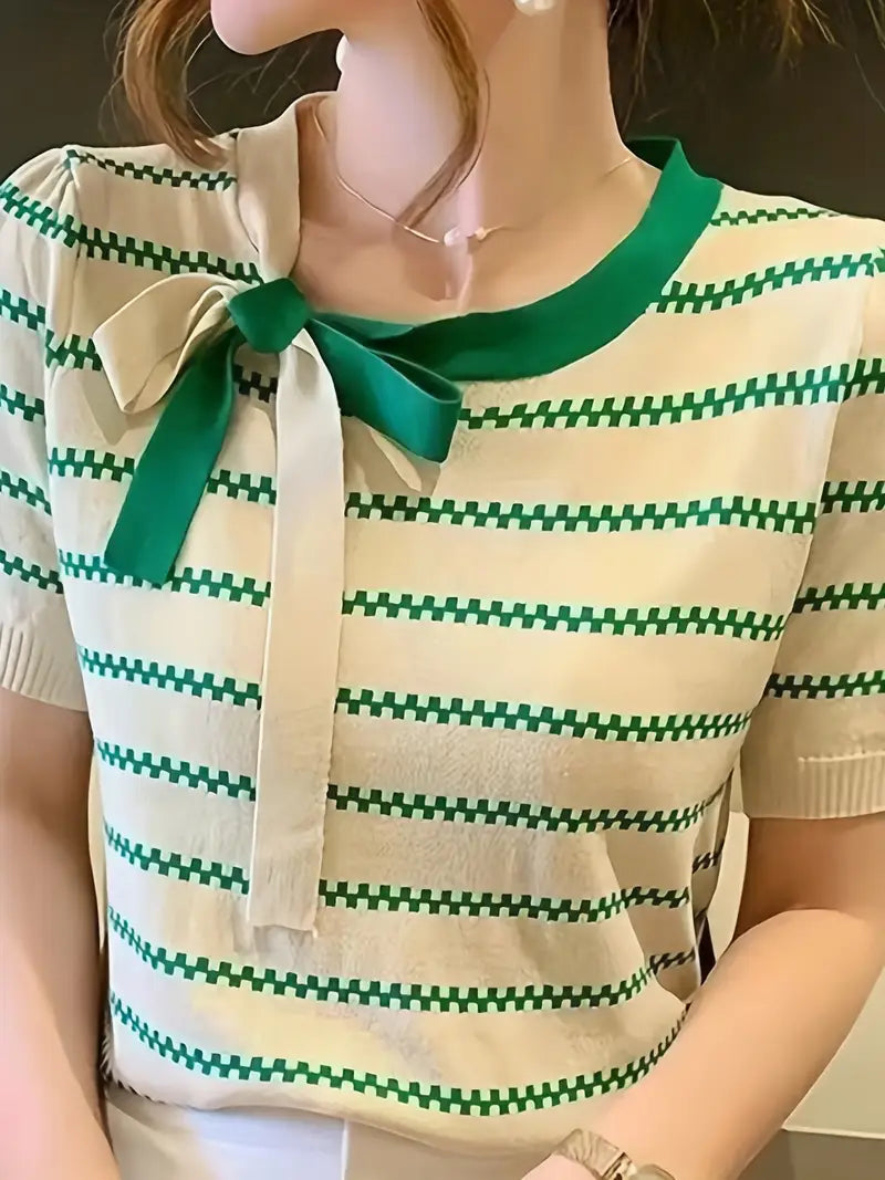 Lavinia – Elegante top in maglia a righe