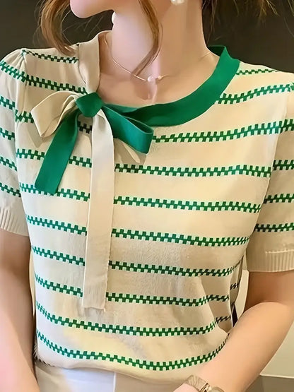 Lavinia – Elegante top in maglia a righe
