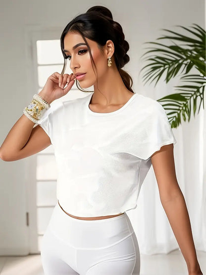 Umbryss – Top corto in rete traspirante ed elegante