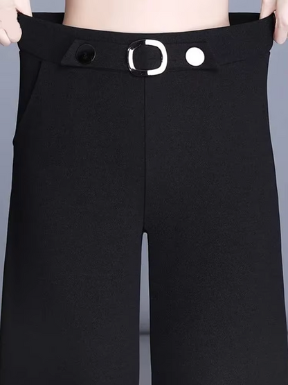 Inez – Pantaloni dritti eleganti con gambe larghe