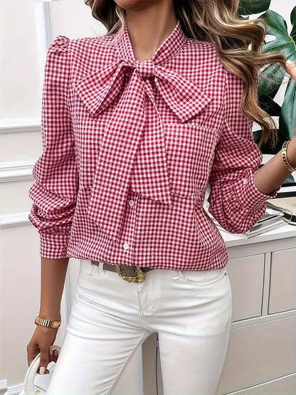 Liv – Blusa in cotone con papillon