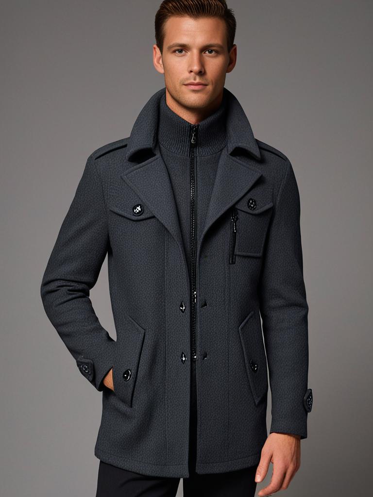 Giacca da uomo alla moda con doppio colletto