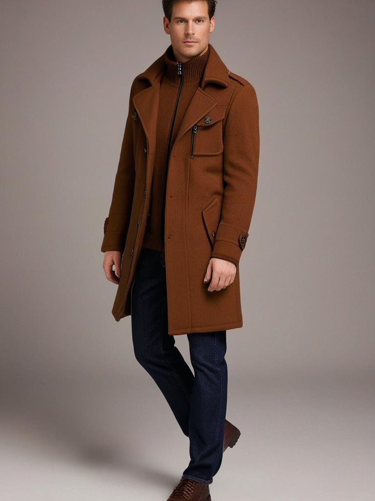 Giacca da uomo alla moda con doppio colletto