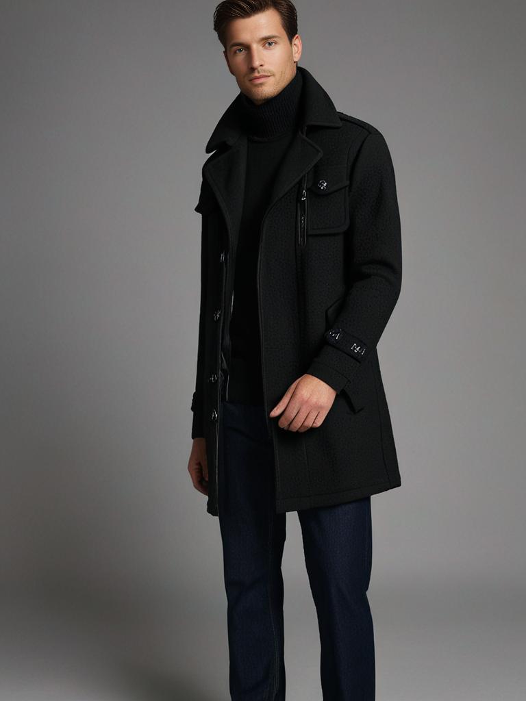 Giacca da uomo alla moda con doppio colletto