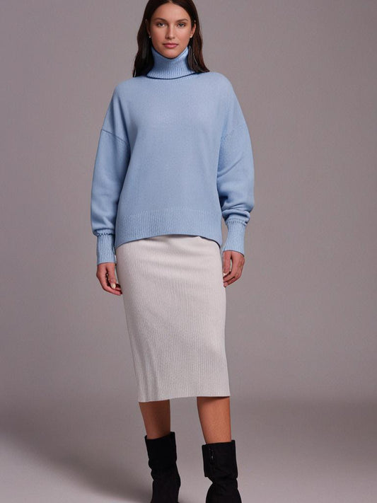 Maglia dolcevita oversize in cashmere