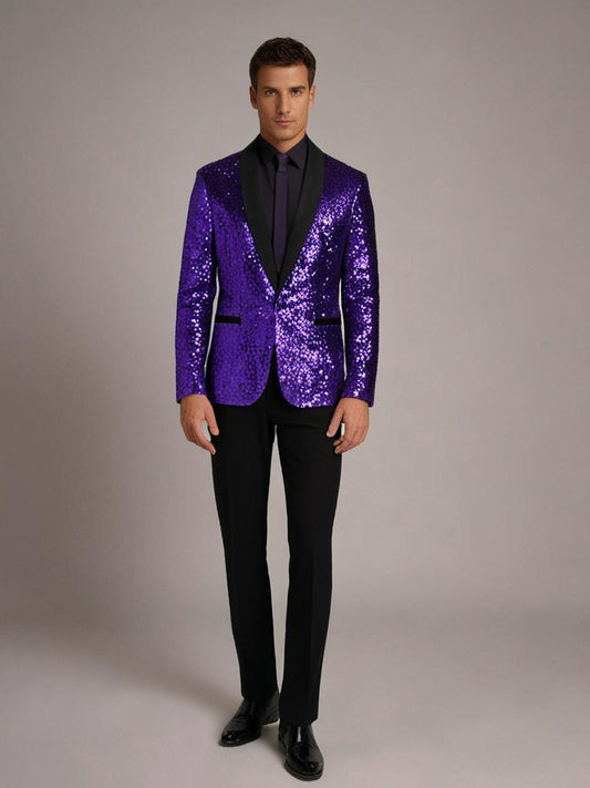 Giacca blazer con paillettes da uomo