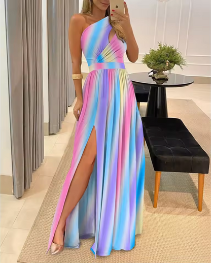 Calindra – Abito lungo sexy con una spalla