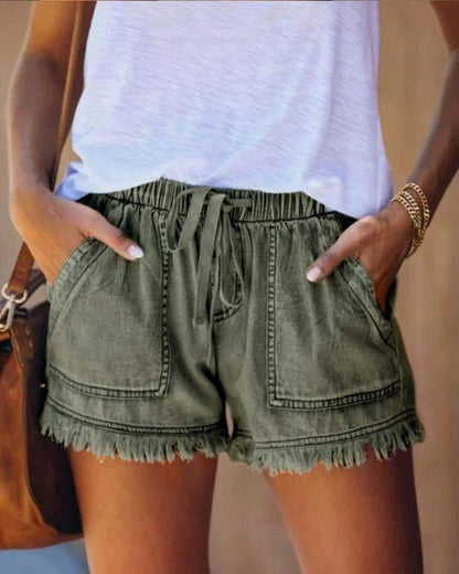 Zinnia – Shorts in denim colorato