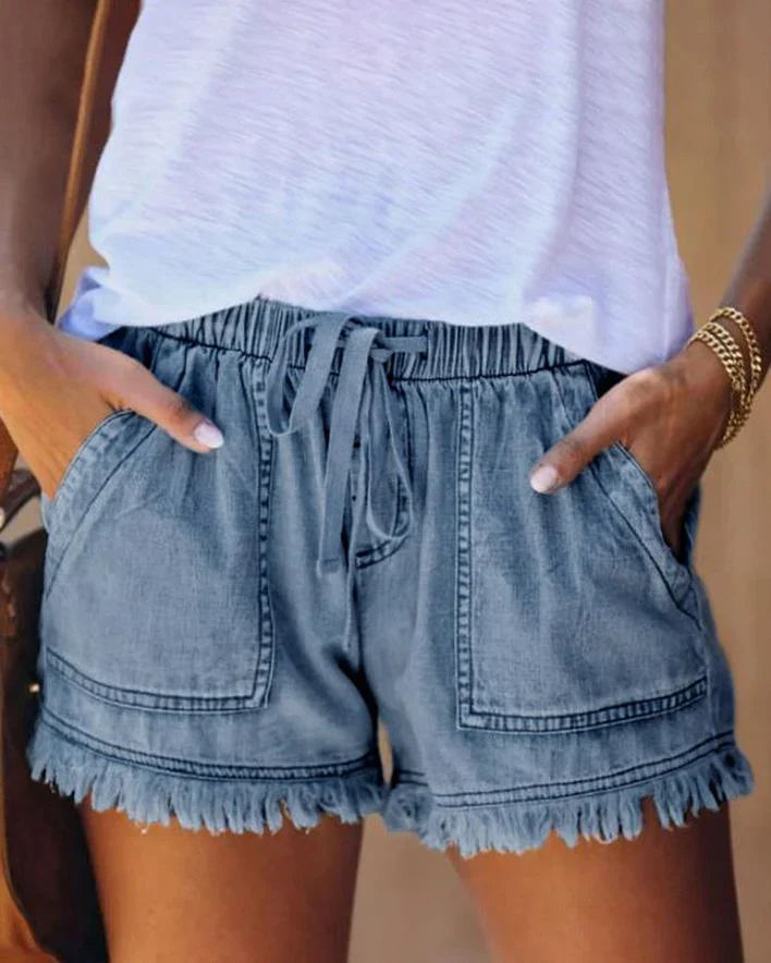 Zinnia – Shorts in denim colorato
