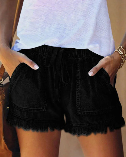Zinnia – Shorts in denim colorato