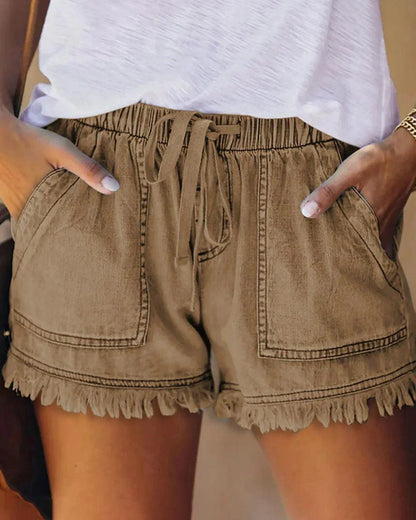 Zinnia – Shorts in denim colorato