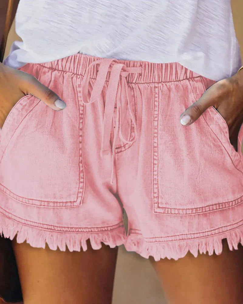 Zinnia – Shorts in denim colorato