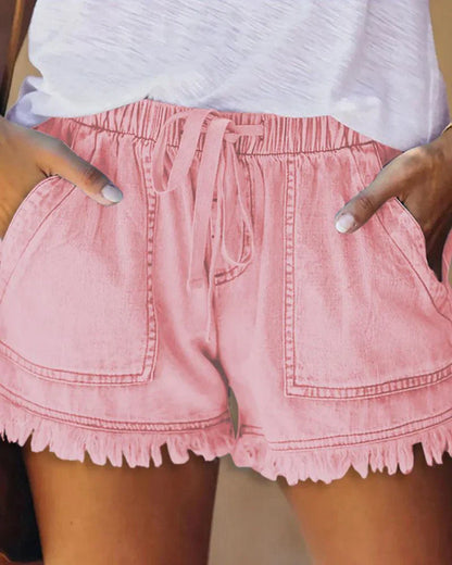Zinnia – Shorts in denim colorato