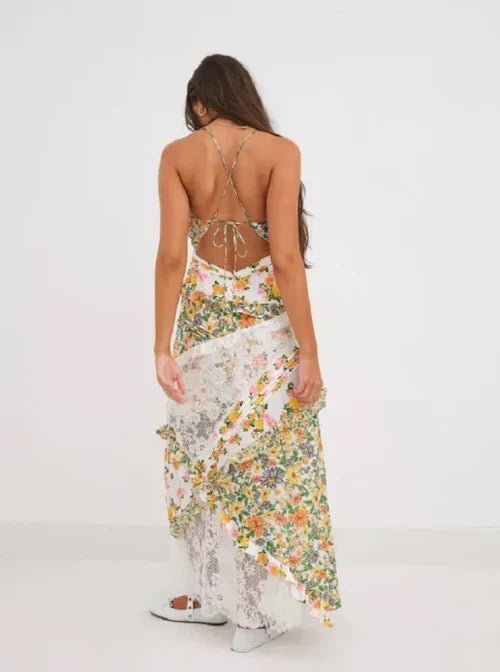 Nysa – Adorabile maxi abito con motivo floreale