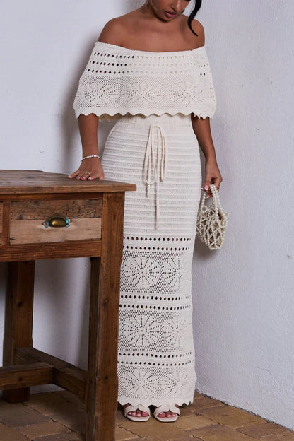 Zyphirith – Bellissimo abito all'uncinetto con taglio sulle spalle