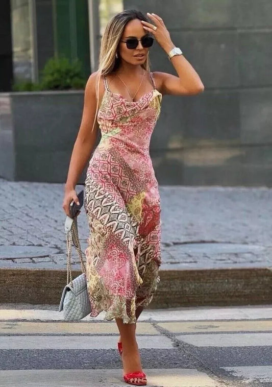 Ranella – Abito elegante con patchwork vivace