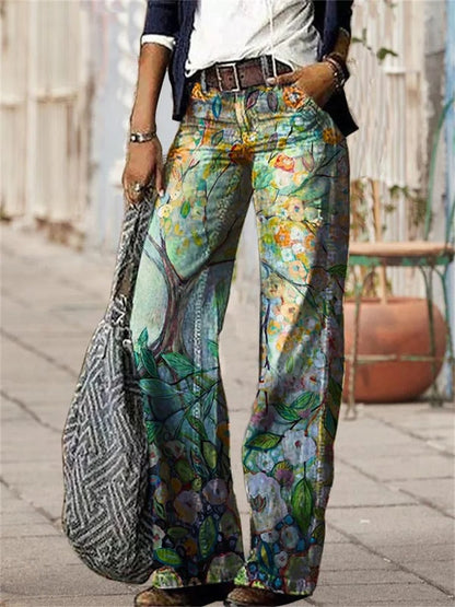 Olivette - Pantaloni in denim twill di cotone di alta qualità