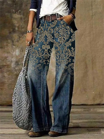 Olivette - Pantaloni in denim twill di cotone di alta qualità