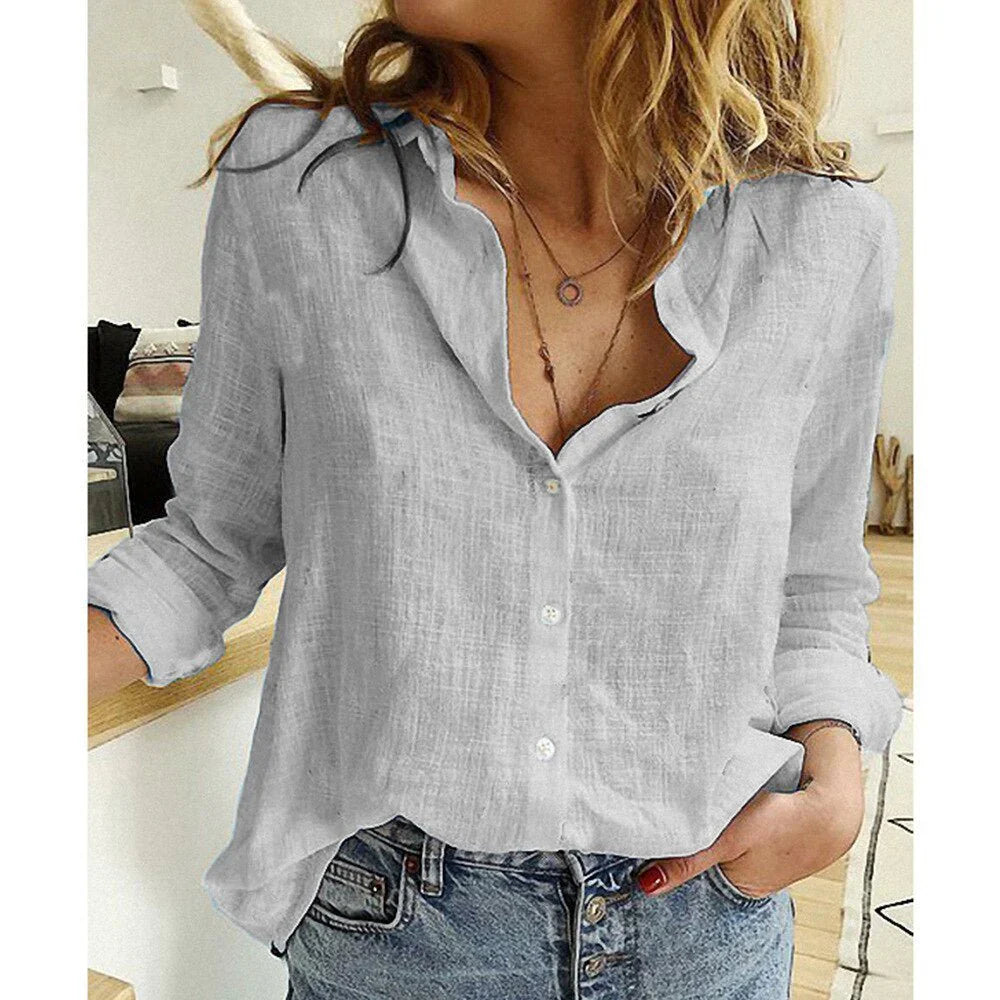 Cassira – Camicia in misto lino con abbottonatura